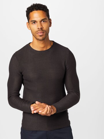 !Solid Sweater in Black: front