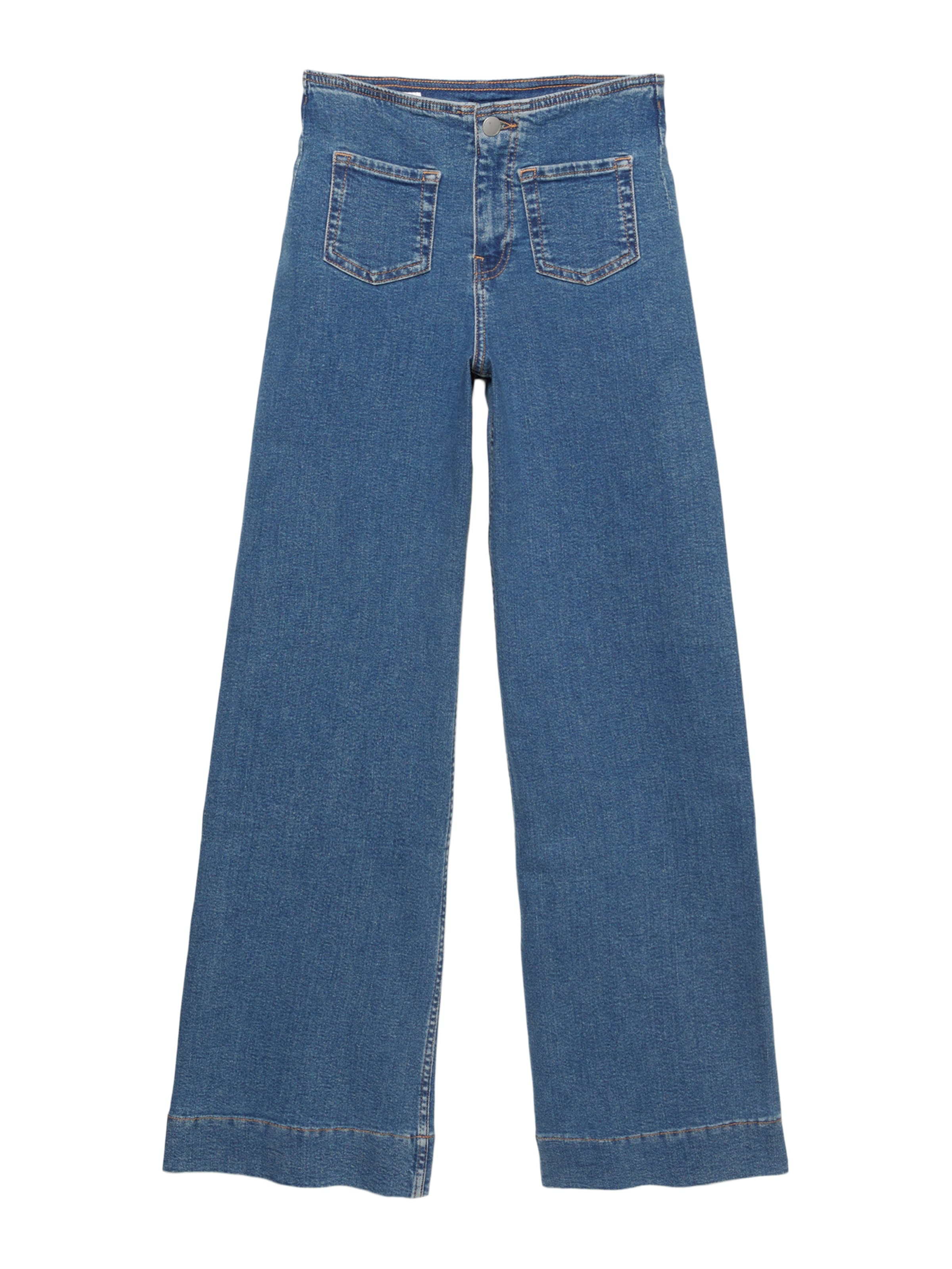 Wide leg Jeans di Pull&Bear in blu: frontale