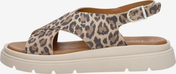 Sandales 'Sandalen Plat' Tamaris en beige : devant