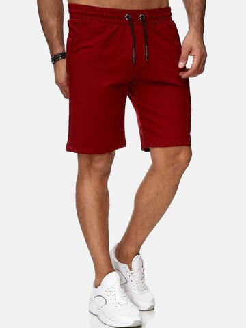 Reslad Regular Hose 'Shorts Basic Sweathose' in Rot: Vorderseite