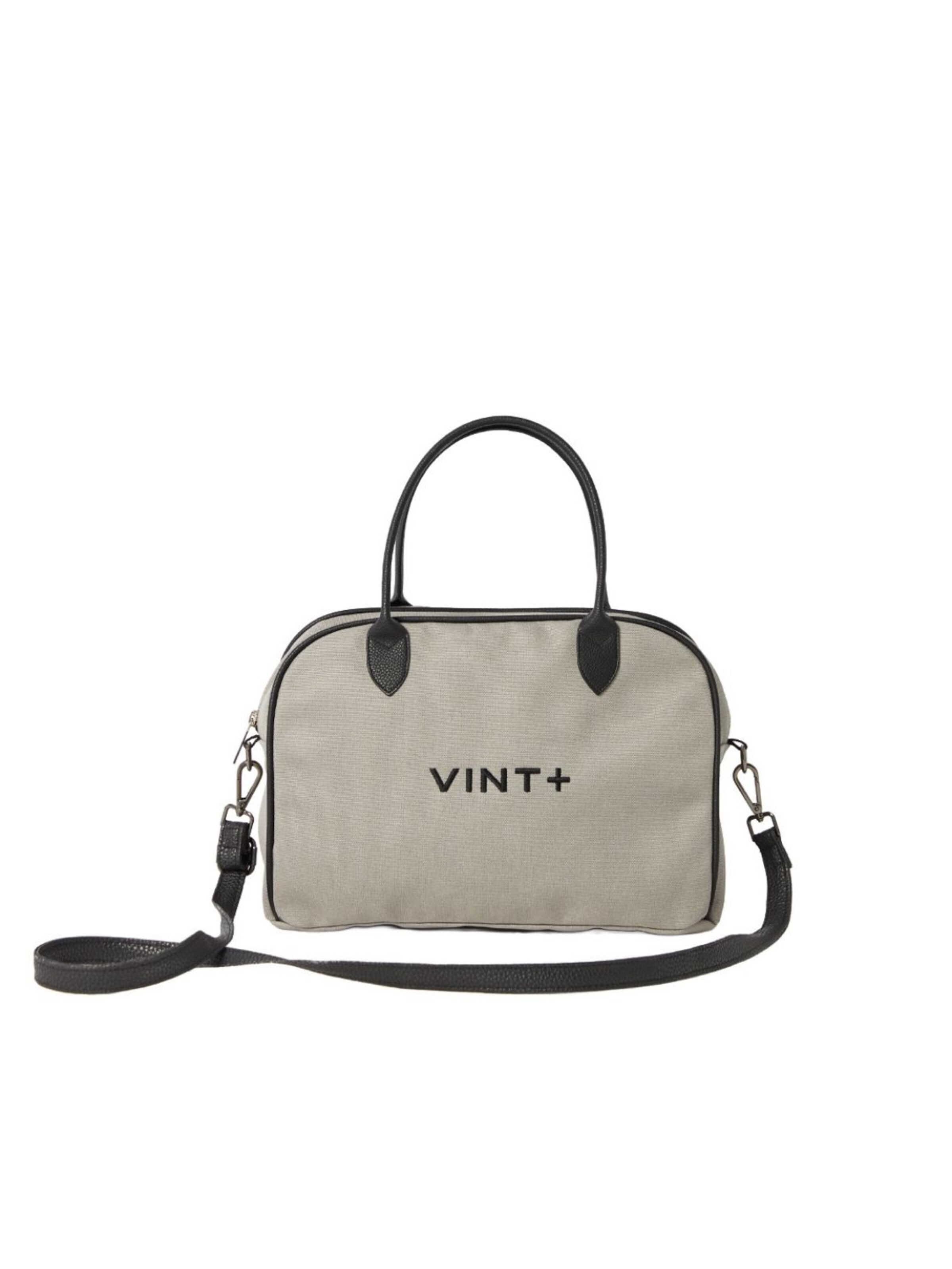 VINT+ Handbag 'Bowling Bag' in Grey: front