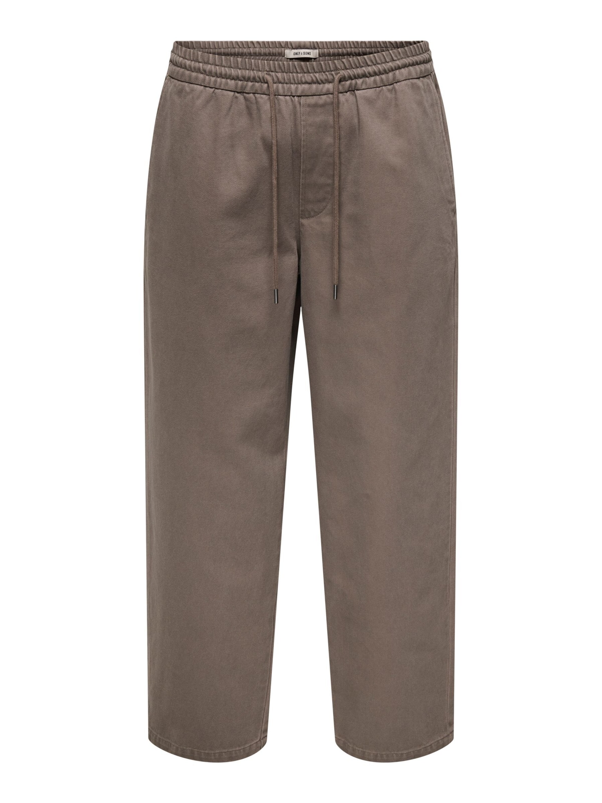 Pantalon 'ONSTIMES' Only & Sons en marron : devant