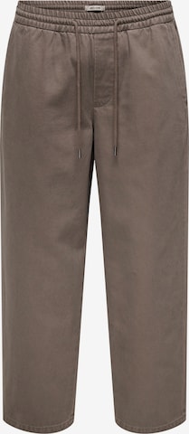 Regular Pantalon 'ONSTIMES' Only & Sons en marron : devant