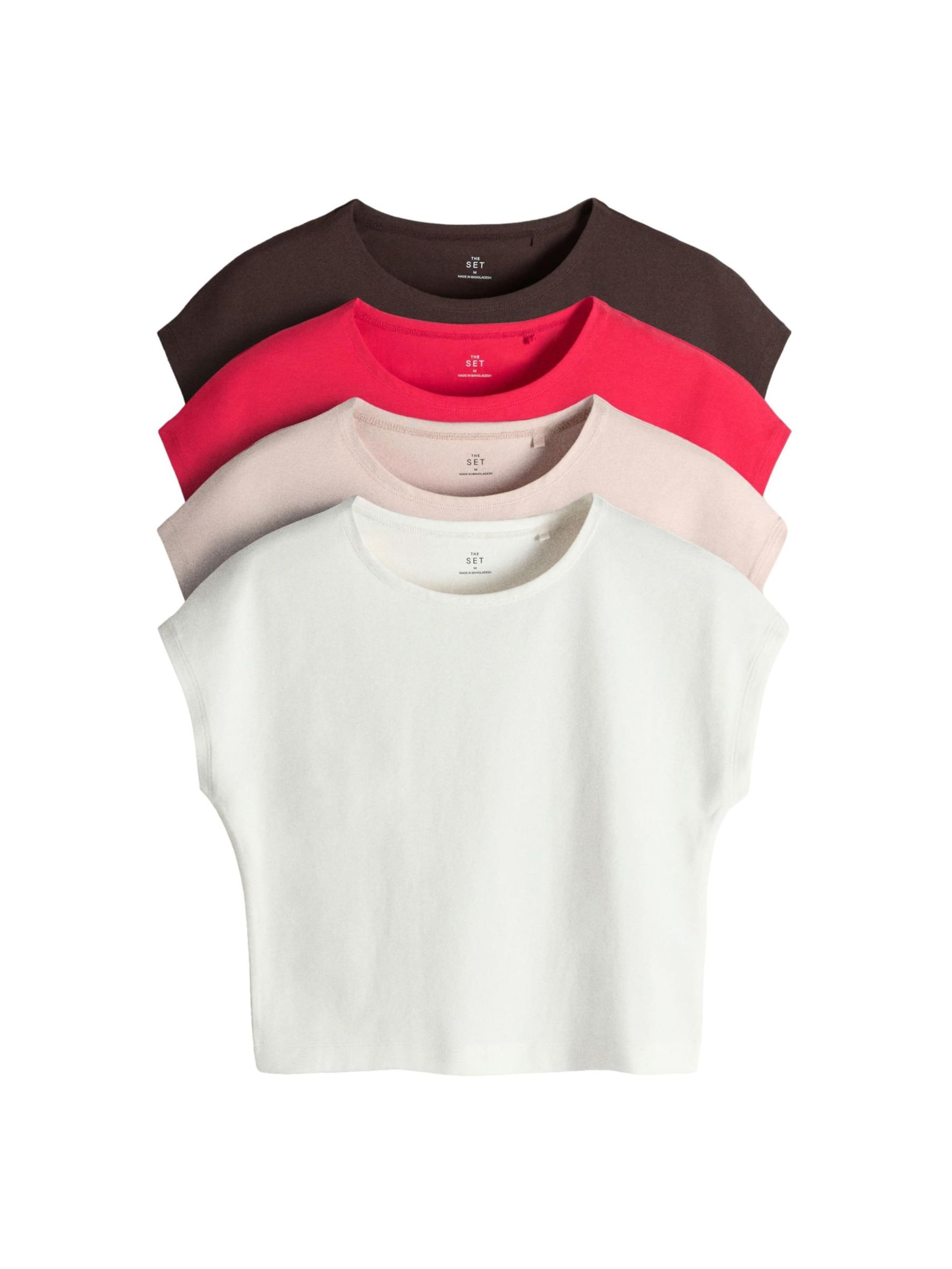 T-shirt The Set en beige : devant