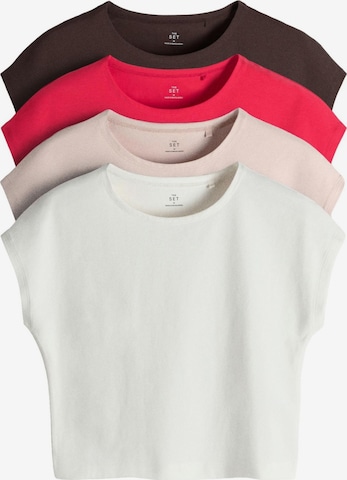 T-shirt The Set en beige : devant