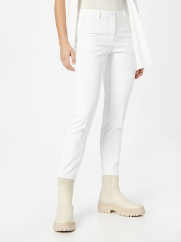 J.Lindeberg Regular Trousers with creases 'Pia' in White: front