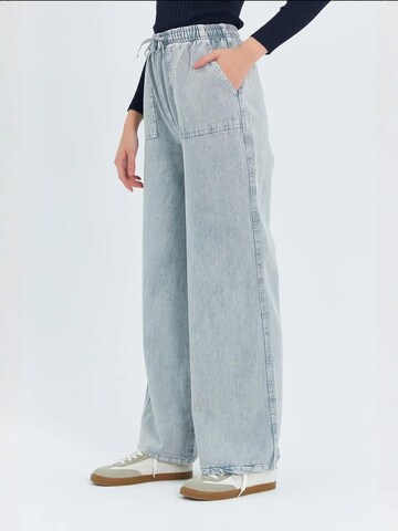 Wide Leg Pantalon MixRay en bleu