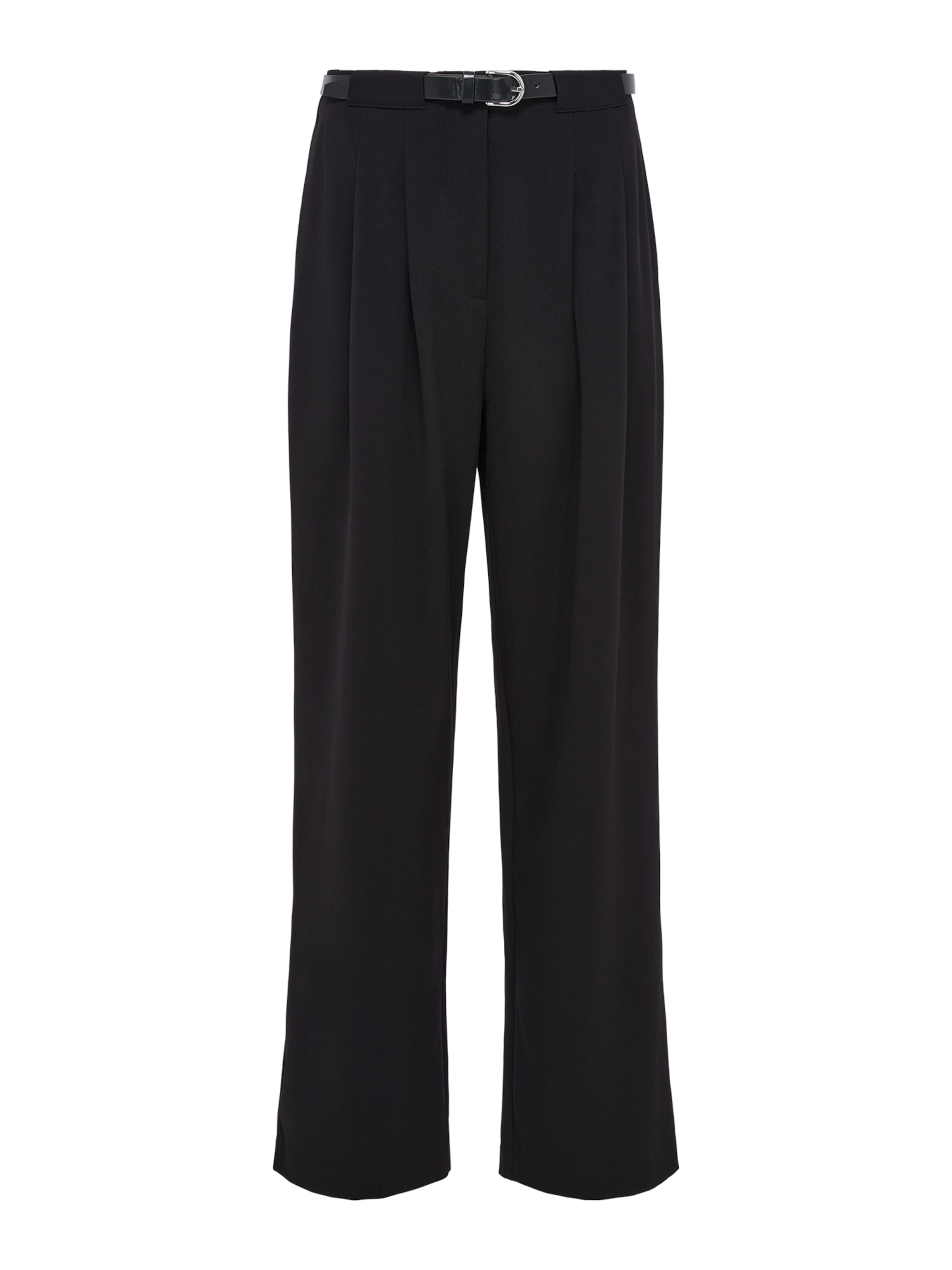 Wide leg Pantaloni cutați 'Jeromina' de la LeGer by Lena Gercke pe negru: față