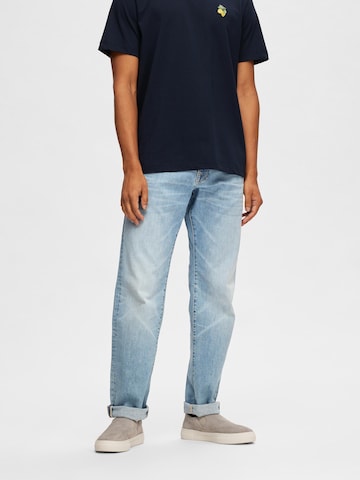 Regular Jean SELECTED HOMME en bleu : devant