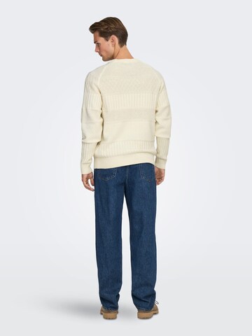 Only & Sons Sweater 'Alkan' in White