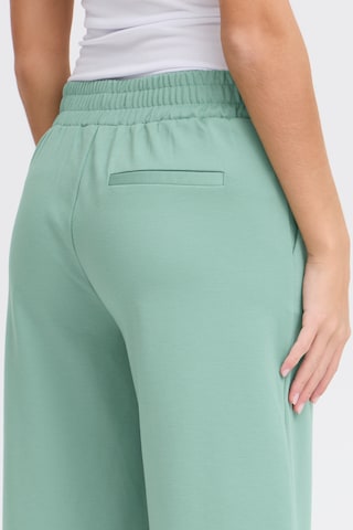 ICHI - Pierna ancha Pantalón 'Kate' en verde