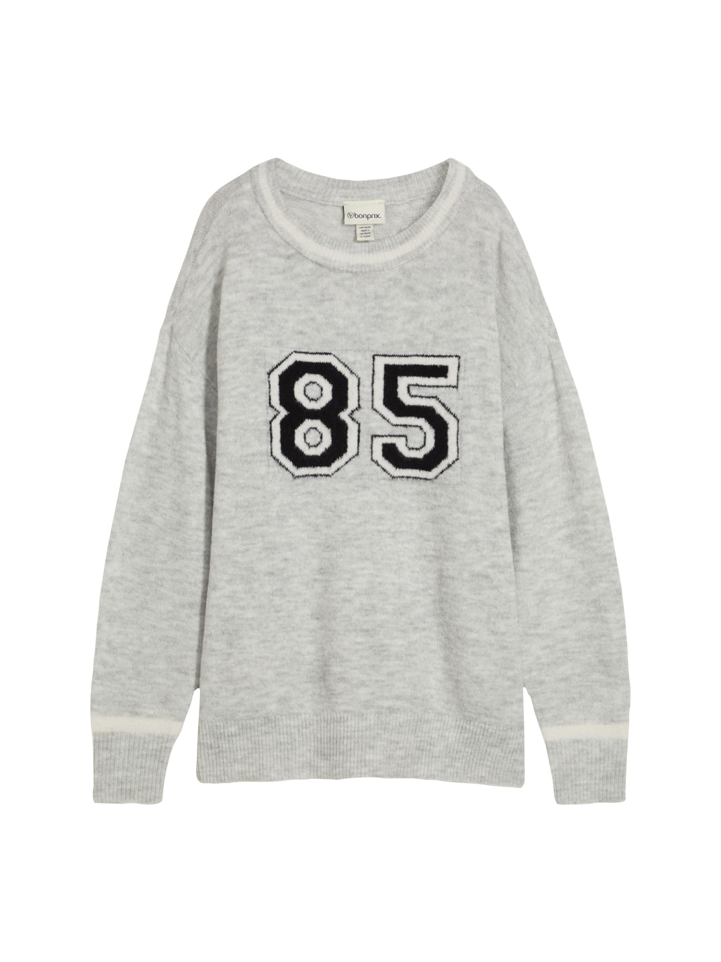 Pullover extra large di bonprix in grigio: frontale