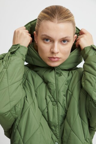 ICHI Between-Seasons Coat in Green