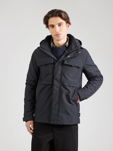 INDICODE JEANS Зимняя куртка 'Villeson' в Черный: спереди