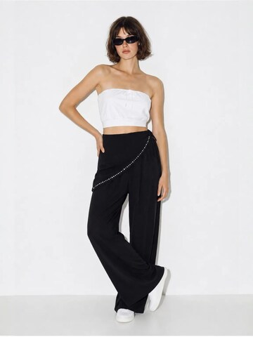 Wide Leg Pantalon 'Hose' Bianco Lucci en noir