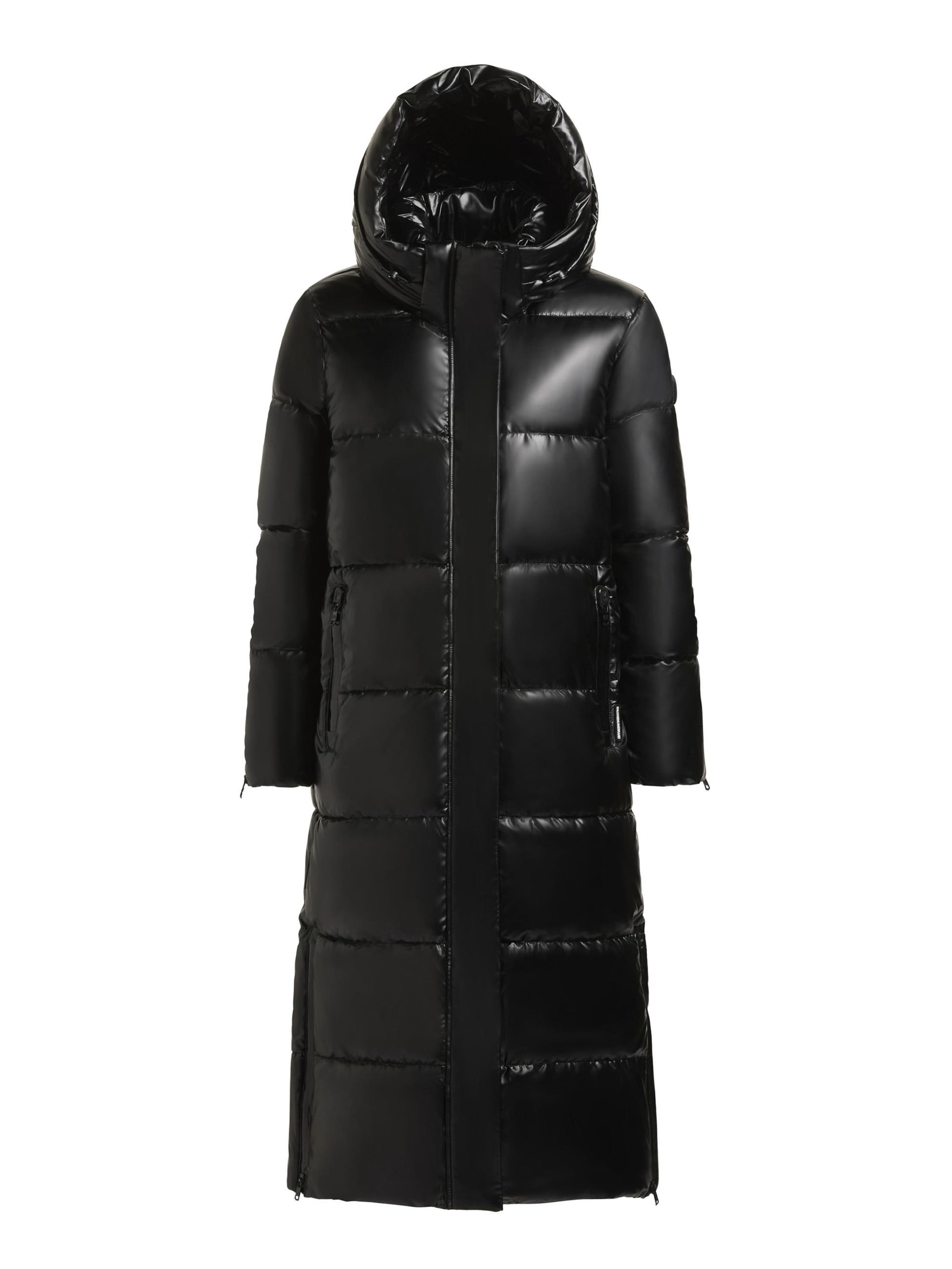 khujo Wintermantel 'Hedd Shiny-YM' in Schwarz: Vorderseite