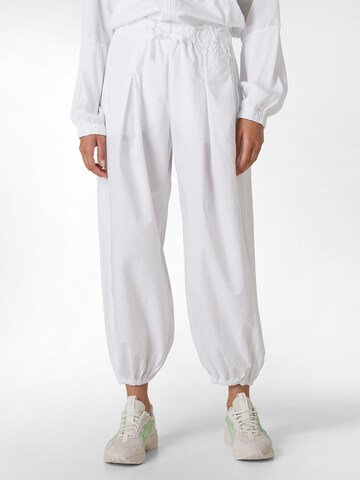 DEHA Tapered Trousers in White: front