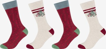 s.Oliver Socks 'X-Mas' in Beige: front