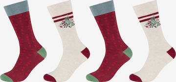 s.Oliver Socks 'X-Mas' in Beige: front