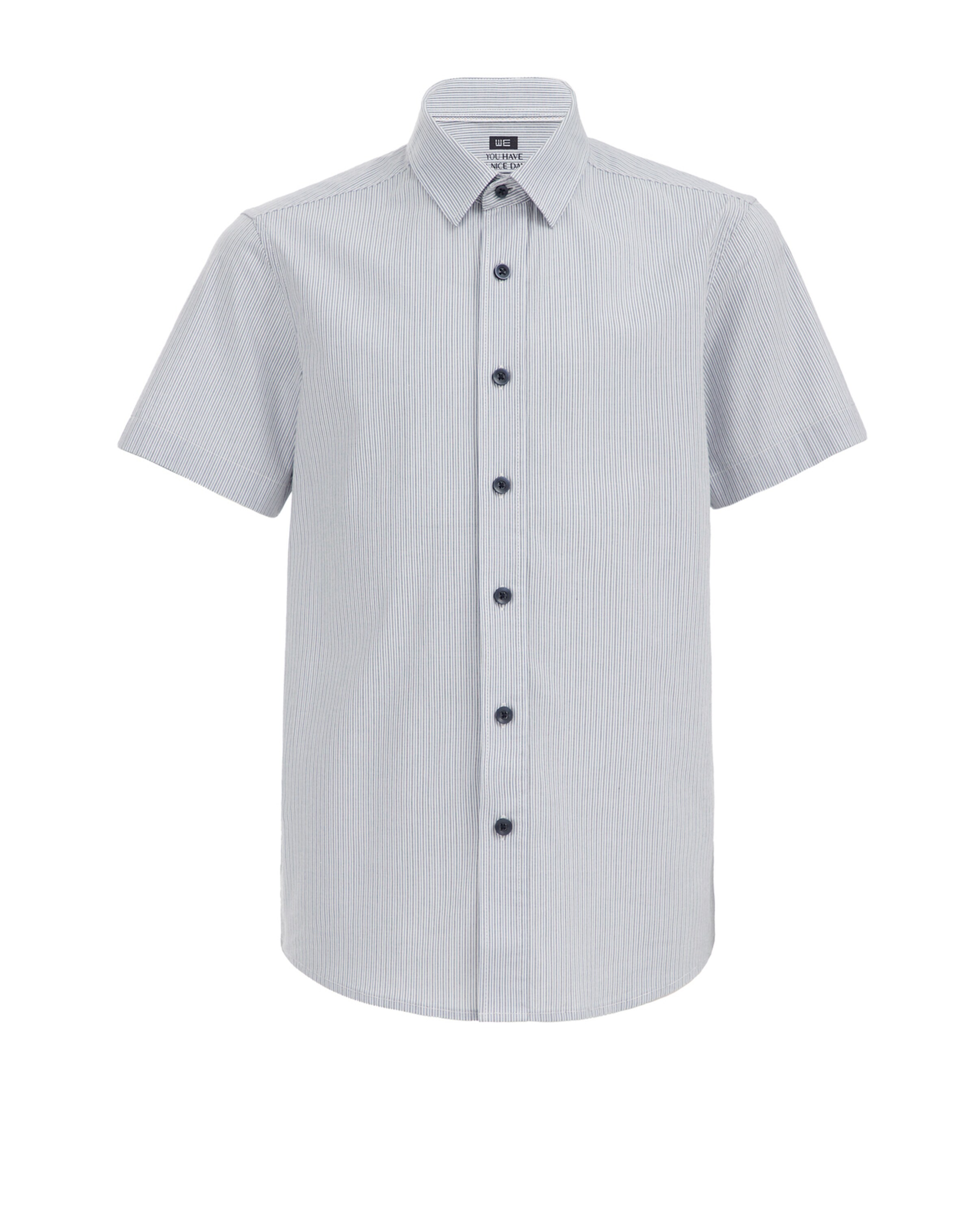 WE Fashion Rovný strih Košeľa - Sivá: predná strana