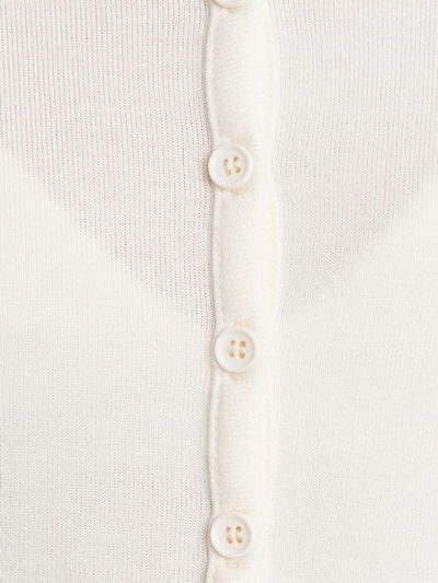 Dilvin Gebreid vest in M in de kleur Wit, Productweergave