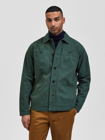 Coupe regular Chemise 'TONY' SELECTED HOMME en vert : devant