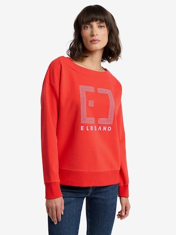 Elbsand Sweatshirt 'Felis' in Rood: voorkant