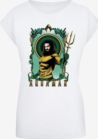 ABSOLUTE CULT T-Shirt 'Aquaman - Trident' in Weiß: predná strana