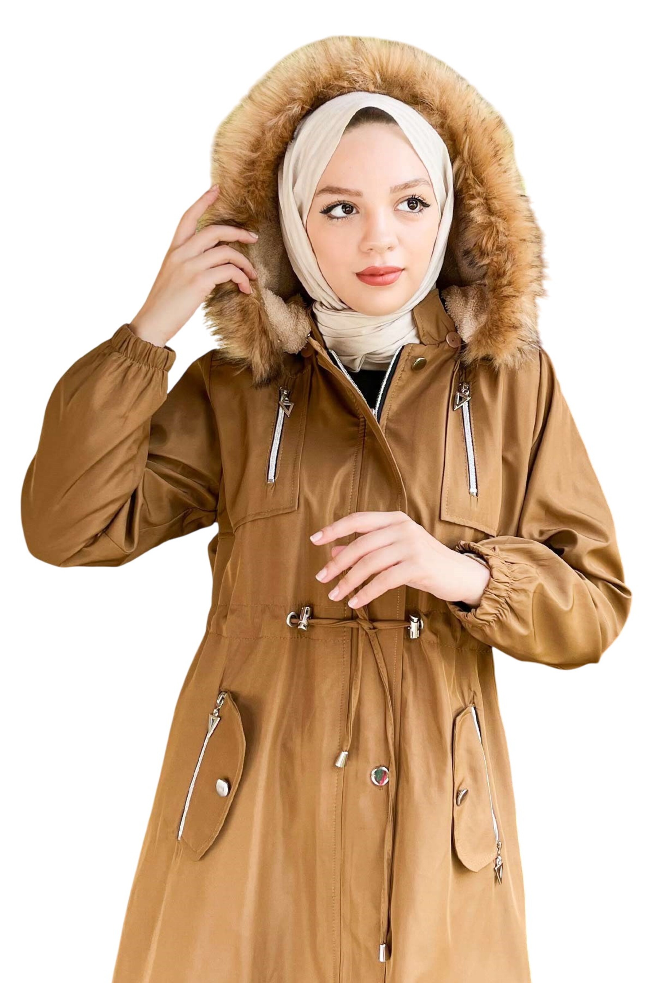 MODAMIHRAM Tussenparka in Bruin