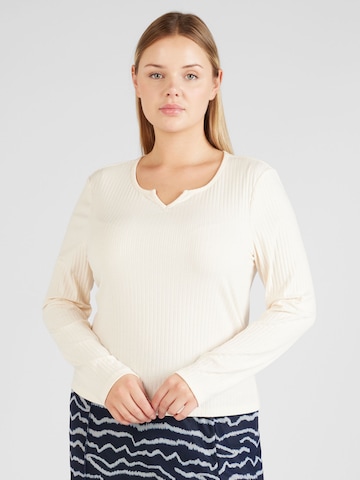 Noisy May Curve Shirt 'CLARA' in Beige: front