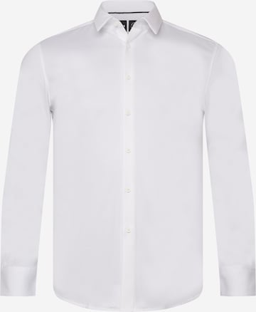 Slim fit Camicia 'Hank' di BOSS Black in bianco: frontale