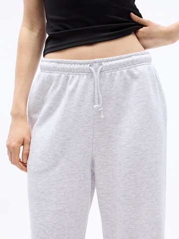 Pull&Bear Wide Leg Hose in Grau