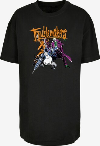 Maglia extra large 'Batman Troublemakers' di F4NT4STIC in nero: frontale