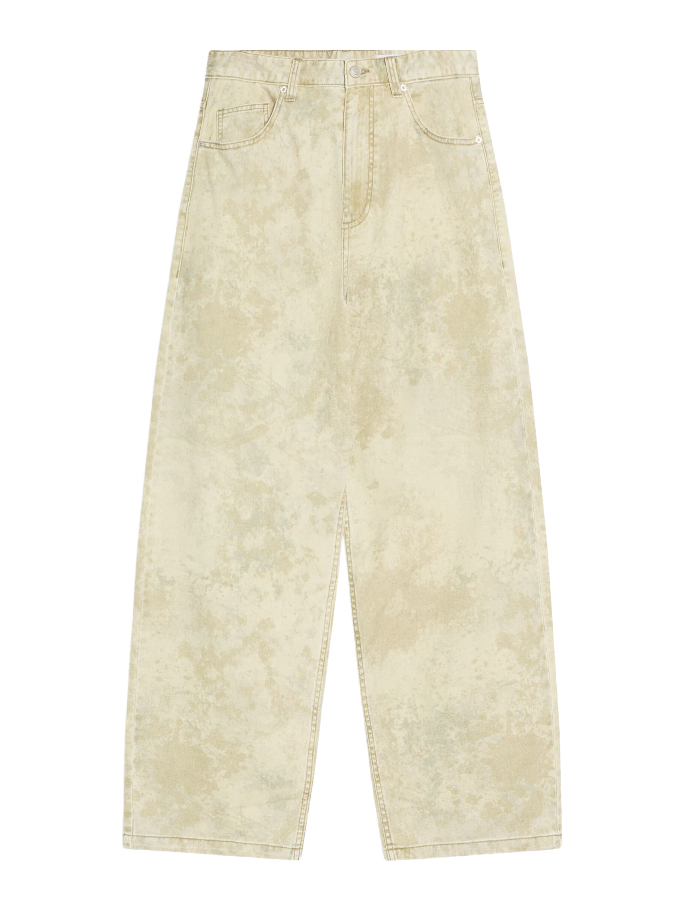 Bershka Barrel Дънки в зелено: отпред