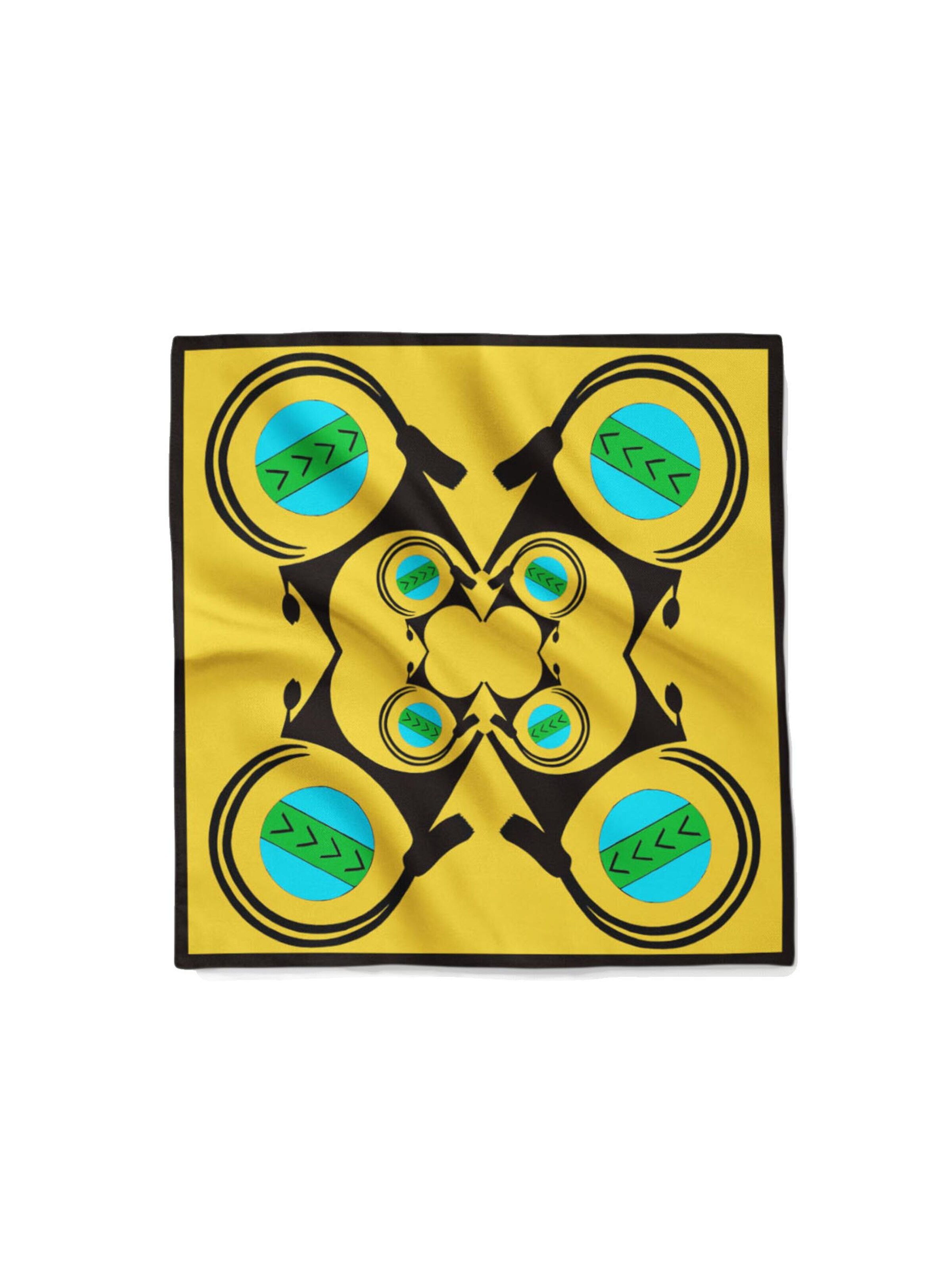 Foulard di AFROZAN in giallo: frontale