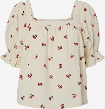 Camicia da donna 'PCThea' di PIECES in beige: frontale