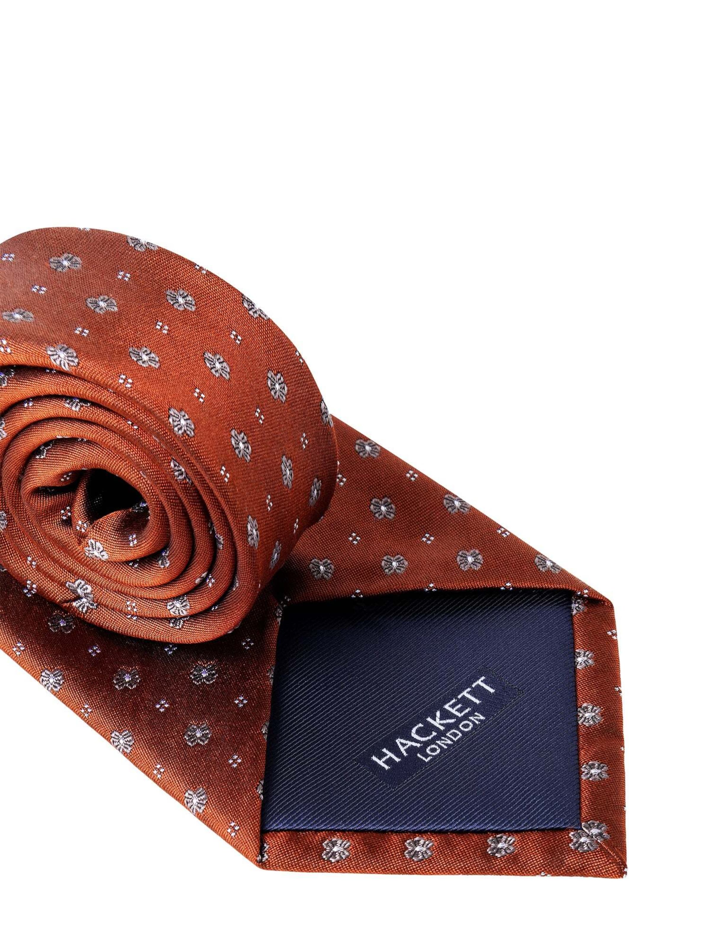 Hackett London Stropdas 'TONAL FLOWER' in Oranje