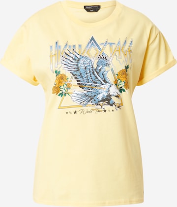Colourful Rebel Shirt 'High Voltage Boxy Tee' in Yellow: front