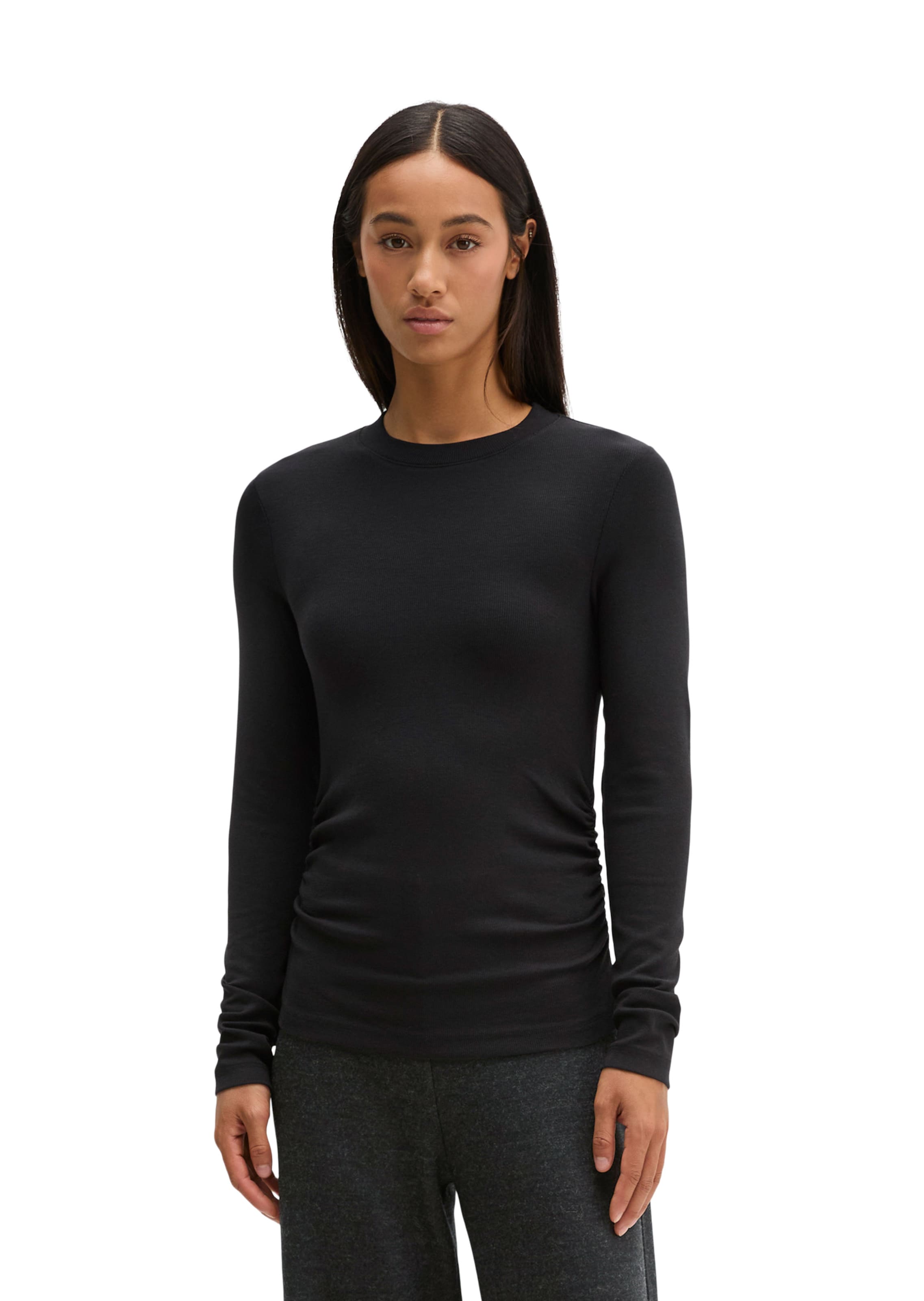 Marc O'Polo Shirt in Zwart: voorkant