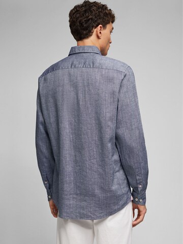 HECHTER PARIS Regular fit Button Up Shirt in Blue