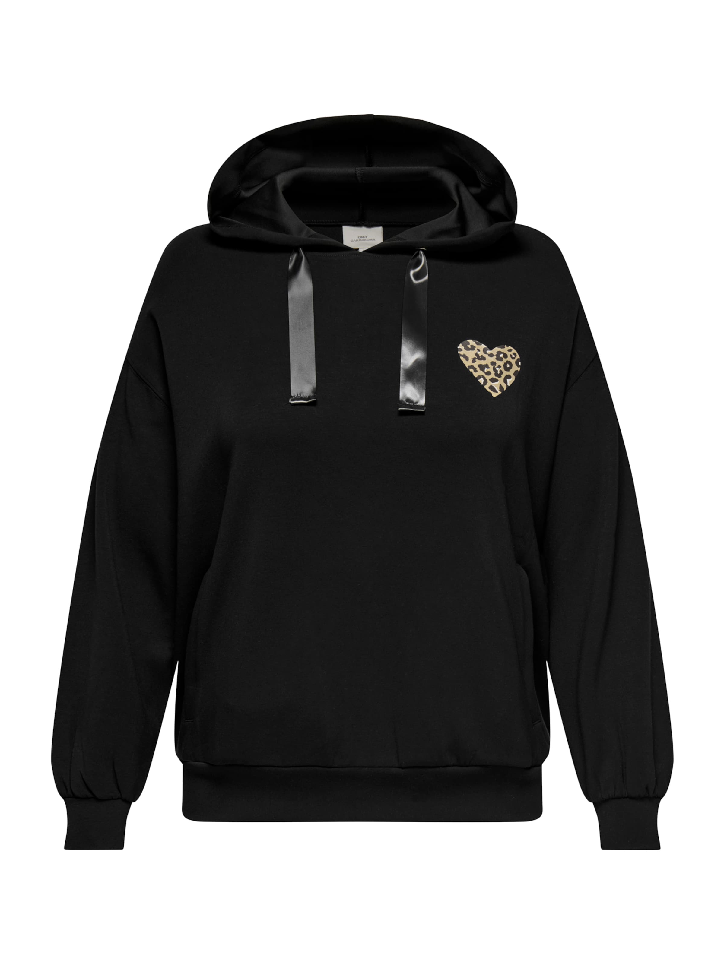 ONLY Carmakoma Μπλούζα φούτερ 'CARMelanie' σε μαύρο: μπροστά