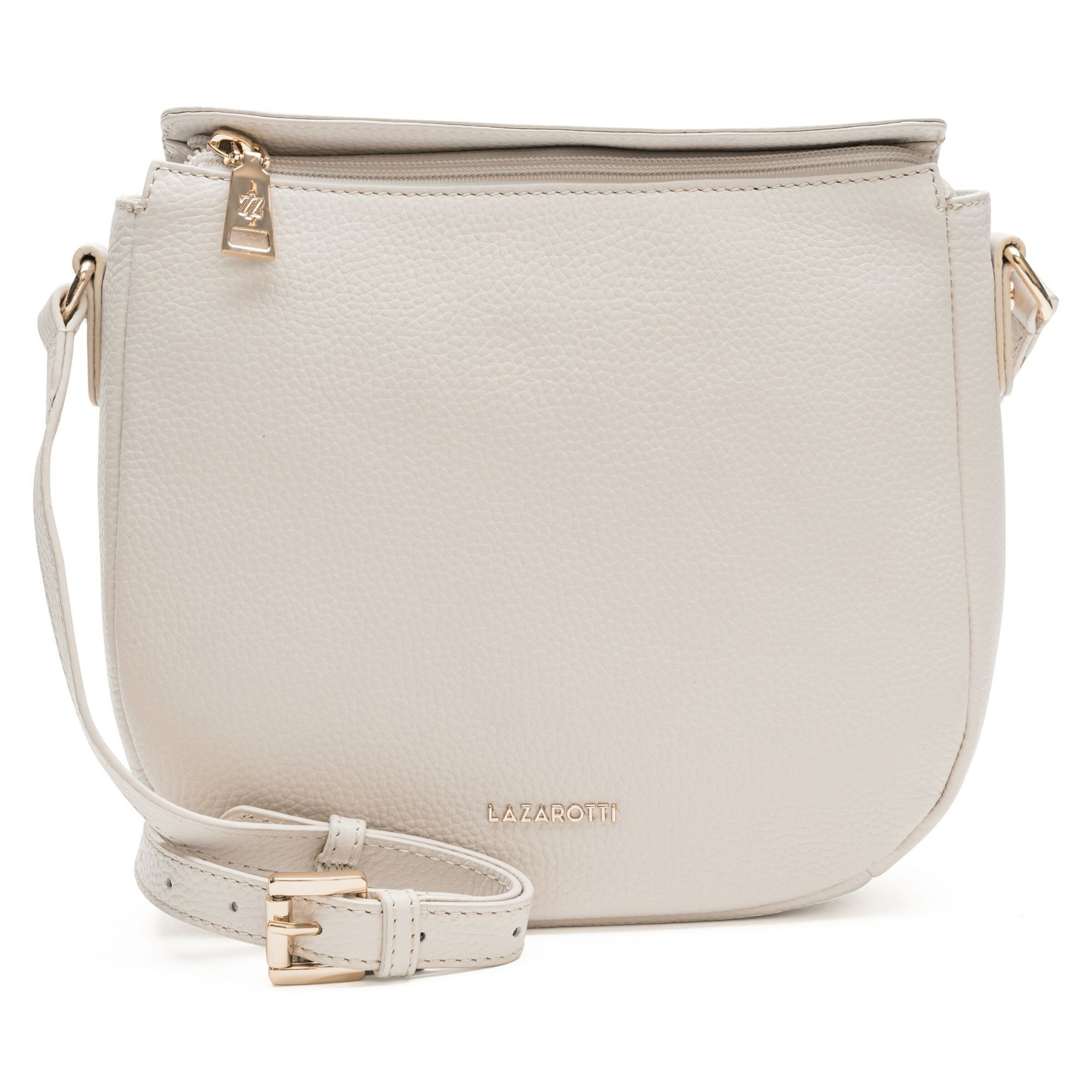 Lazarotti Umhängetasche in Weiß: Vorderseite