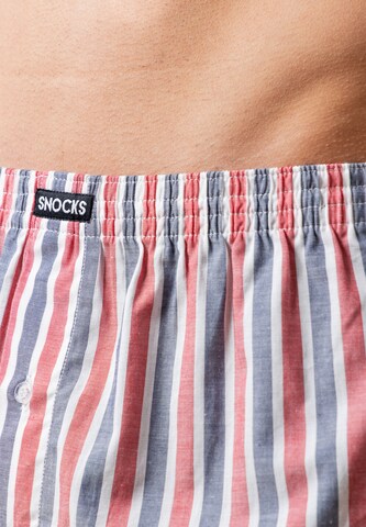 SNOCKS Boxer shorts 'American Woven weit' in Blue
