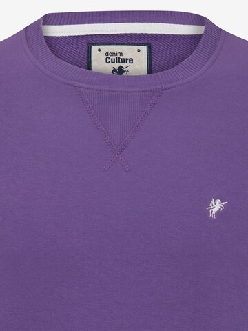 DENIM CULTURE Sweatshirt 'Nicholas' in Purple