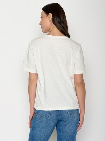 GREENBOMB Shirt 'Nova Les Fleurs' in White