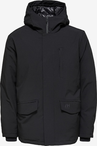 SELECTED HOMME Winter Jacket 'Piet' in Black: front