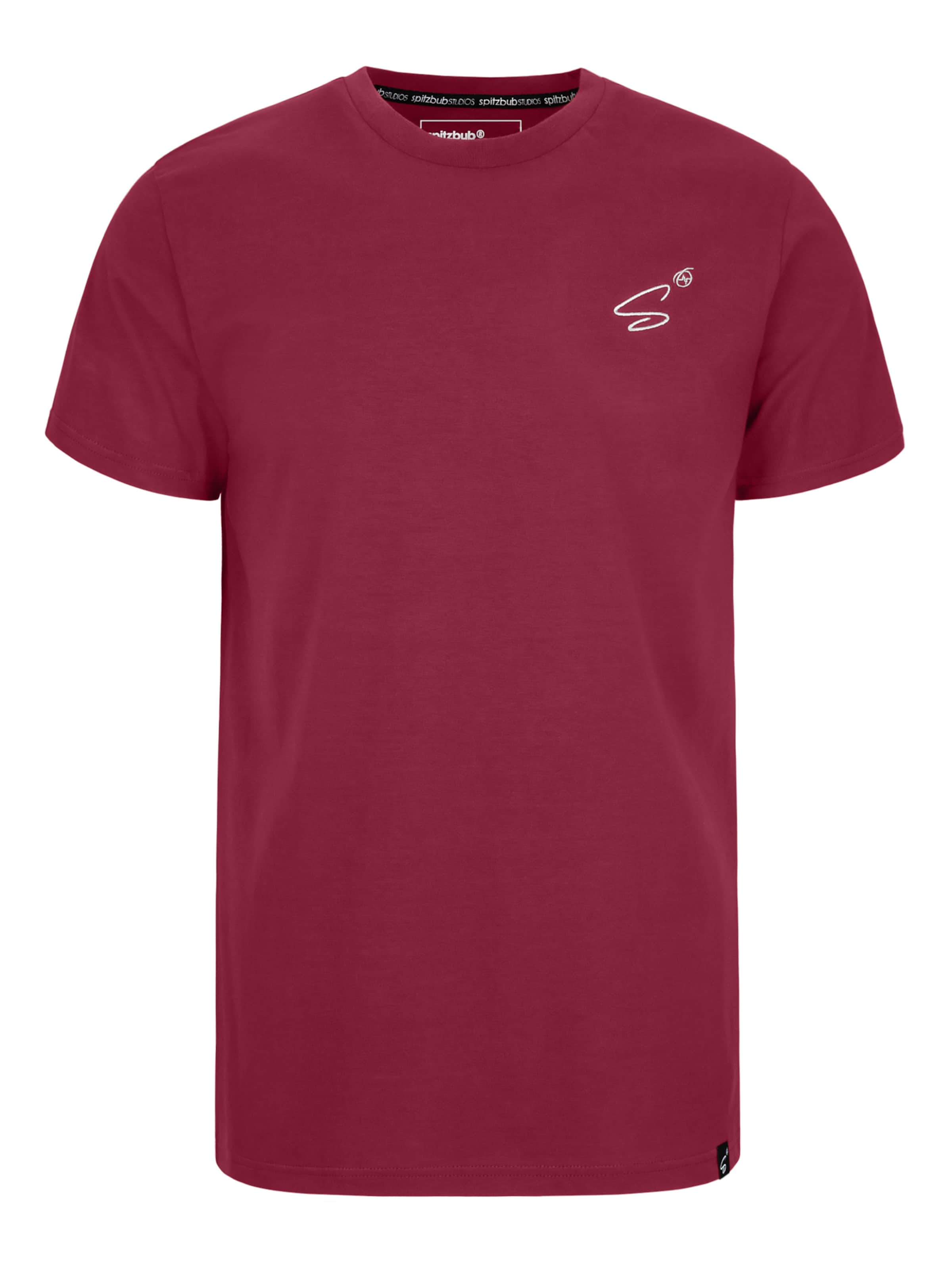 SPITZBUB T-Shirt 'Look Up!' in Rot: Vorderseite