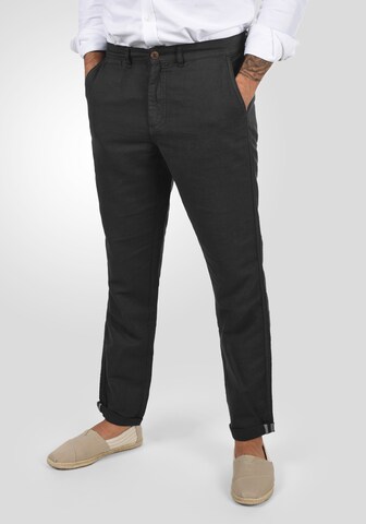 !Solid Regular Leinenhose 'Loran' in Schwarz: Vorderseite