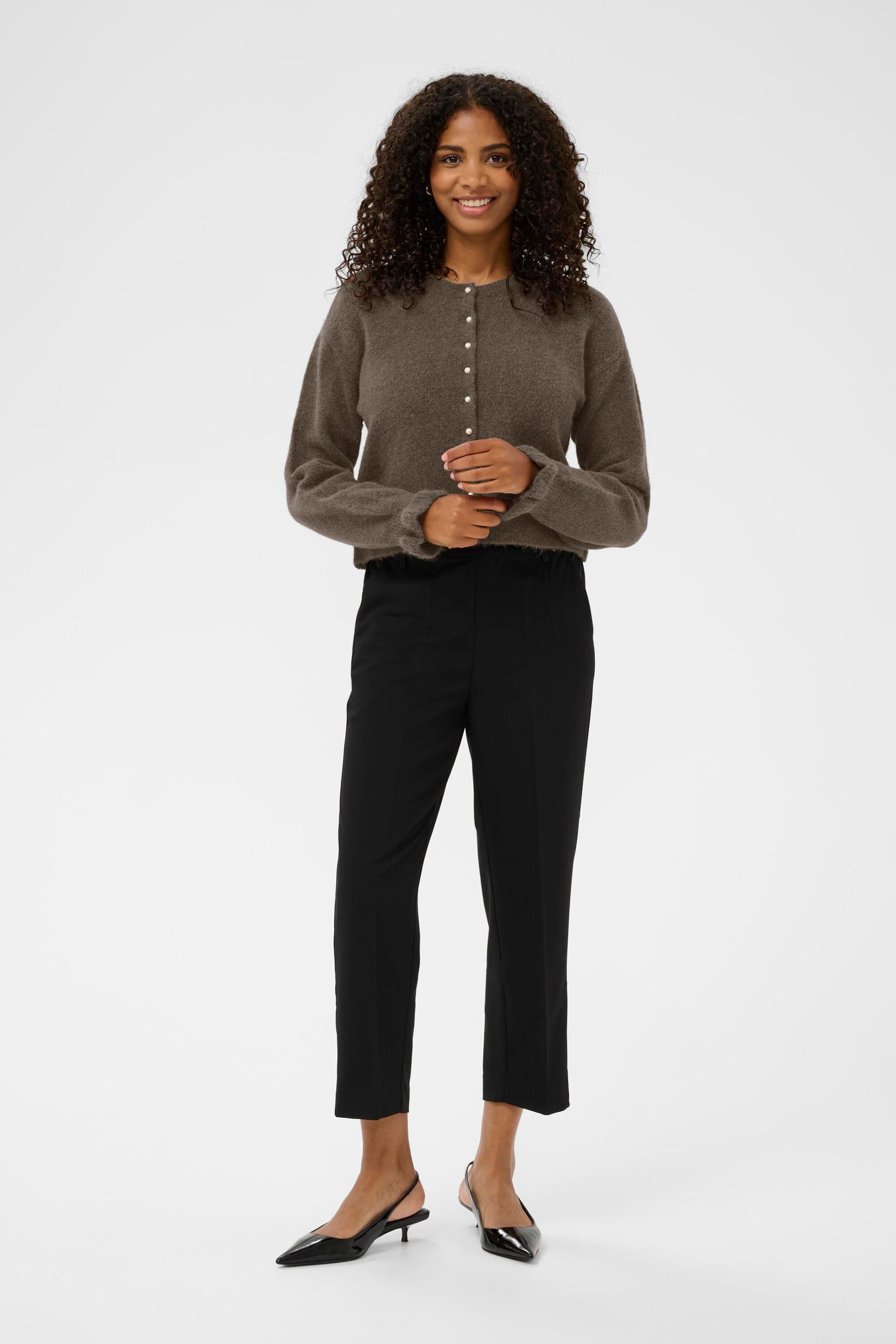 Cardigan 'KACourson' Kaffe en marron