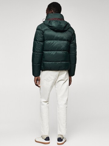 MANGO MAN Winter Jacket 'Doli' in Green